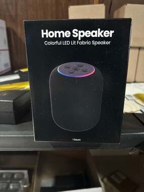 GEMS Home Speaker Colorful LED Lit Fabric Bluetooth Speaker